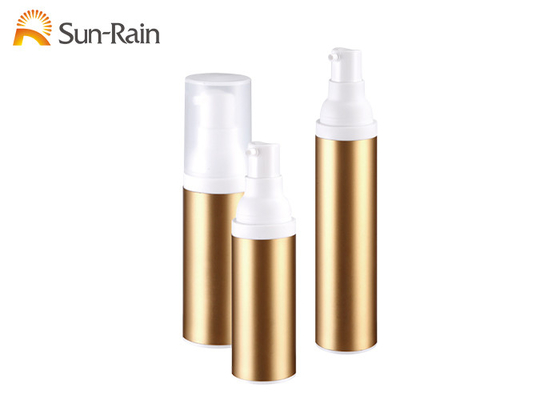 Recycle Airless Pump Bottle 30ml 50ml 80ml Containers In Gold Color Sr2109