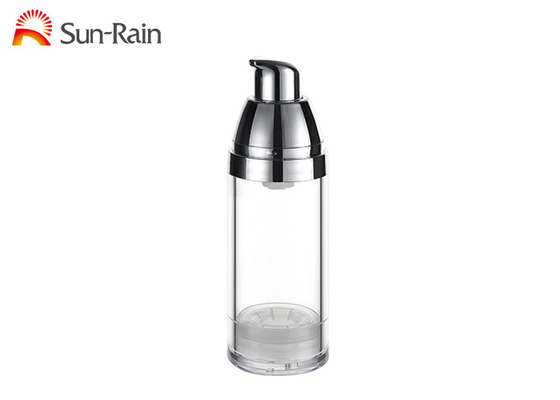 Clear Airless Pump Bottle Cosmetic Face Cream Containers 30ml 50ml Capacity
