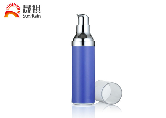 SR-2111A Customized PP Blue Lotion Pump Bottle , Airless Cream Jar 15ml 25ml 30ml