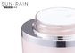 Pink round clear 30ml 50ml plastic cosmetic jars acrylic jar cream PE disc SR-2386