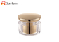 Acrylic Gold Cream Plastic Cosmetic Jars Double Wall Round Shape SR2358