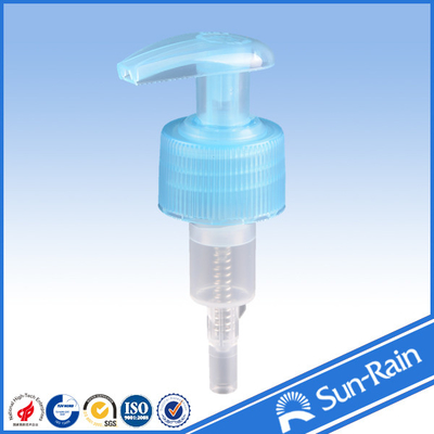 China Blue and transparent beautiful plastic bottle pumps for soap dispensers supplier