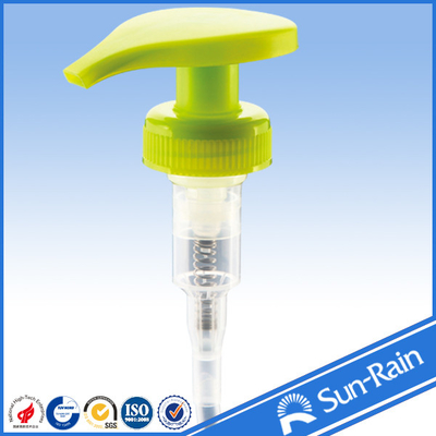 Bright-coloured 28/400 plastic lotion pump for body lotion