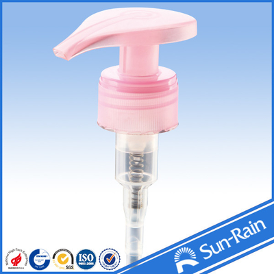 China Pink color 28/410 plastic lotion pump for empty bottles supplier