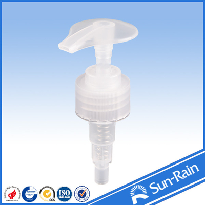 Transparent plastic lotion pump for shampoo, hand sanitizer bottle
