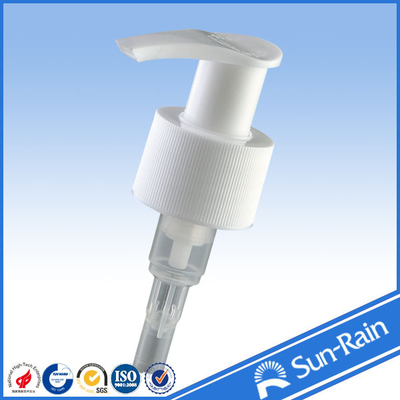 China 24mm cosmetic plastic lotion pump with ribbed closure supplier