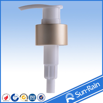 China Shampoo bottle lotion pump with smooth metal collar supplier