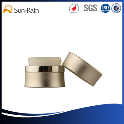 China 15g 30g 50g Shiny silver aluminum Plastic Cosmetic Jars , empty makeup jars supplier