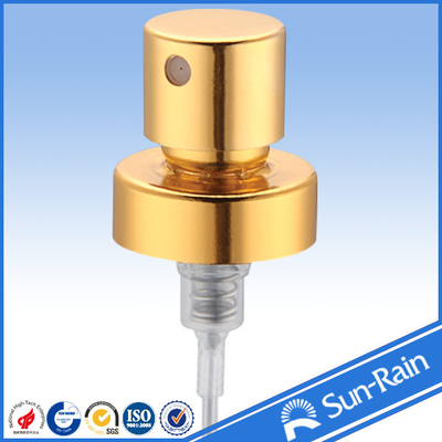 China Gold shiny aluminium Perfume Pump Sprayer , plastic spray pump supplier
