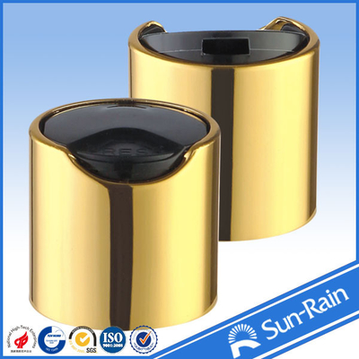 China 28/410 28/415 Shiny gold plastic bottle cap closure with aluminium collar supplier