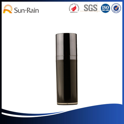 China Twist up airless black cosmetic bottles for foundation , lotion supplier