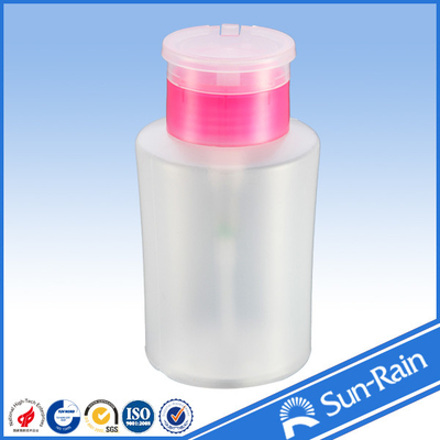 China Chemical resistant plastic empty nail polish remover pump dispenser bottle supplier