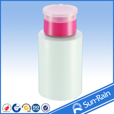 China Plastic Empty nail polish remover pump dispenser bottle for cosmetic packaging supplier