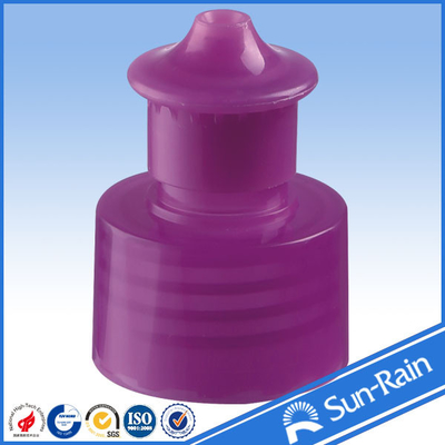 China 24-410 28-410 Purple push pull Plastic Bottle Cap for sports bottles supplier