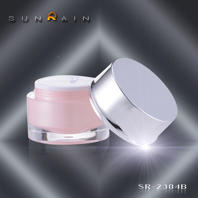 China Sunrain PMMA Plastic Cosmetic Jars 30ML 50ML SR-2384B for Personnal care supplier