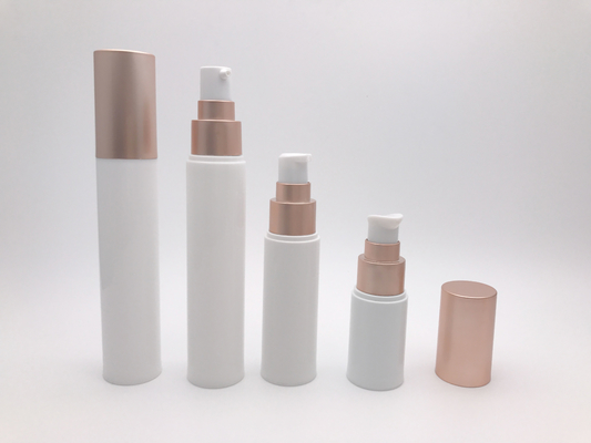 China Plastic Airless Pump Bottle 30ml 50ml Metal Plating Lotion Cream Packaging SR2103 supplier