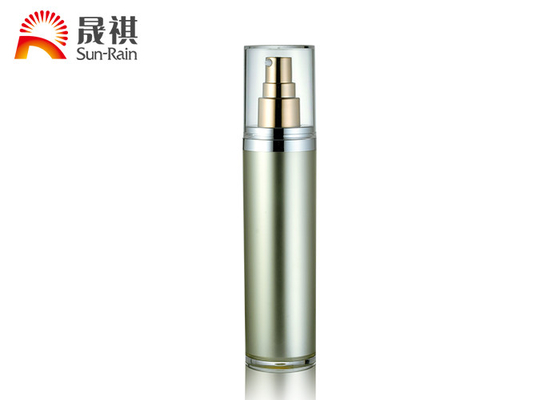 Custom Gold Cosmetic Lotion Bottle With Dispenser AS / MS Bottle Screw on