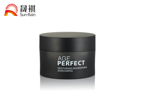 China Luxury round black double wall PMMA cosmetics cream jars 50g SR2316 supplier