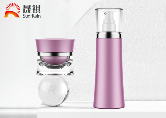 China Cosmetic Pump EDM Face Lotion Bottle And Cream Jar Acrylic Double Wall Waist supplier