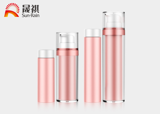Plastic spring airless bottle without tube refillable cosmetic bottles