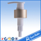 Shampoo bottle lotion pump with smooth metal collar