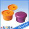 Non spill shampoo flip top cap for cosmetic packaging with multicolor