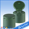 Smooth closure plastic flip top cap / covers for cosmetic bottles