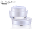 Silver round Plastic Cosmetic Jars / empty cream container PMMA material SR-2303A supplier
