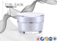 Silver round Plastic Cosmetic Jars / empty cream container PMMA material SR-2303A