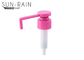 High output plastic lotion pump long nozzle with screw down lock head , lotion bottle pumps