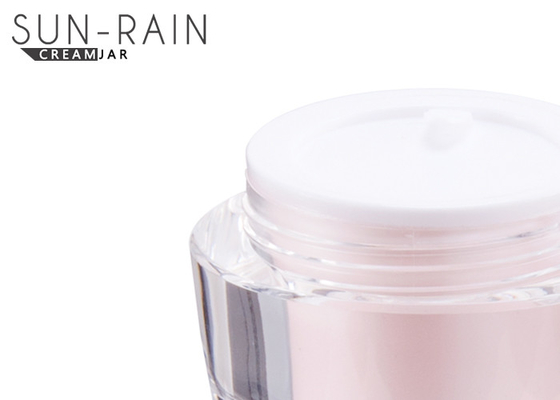 Pink mini cream jar clear plastic cosmetic jars bottle for eye care 15ml 30ml SR-2398A