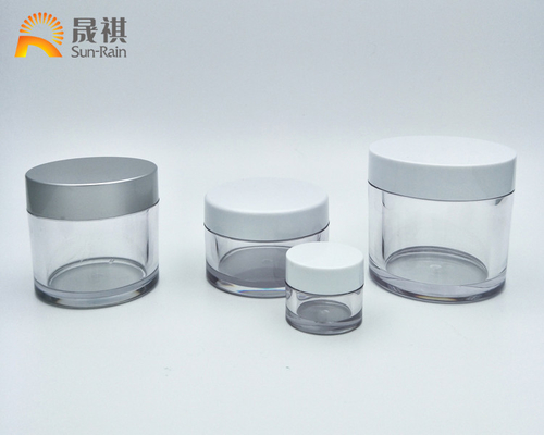 Plastic Petg Cosmetic Cream Jars Packaging With Big Capacity 5g 15g 30g 100g