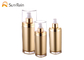 Decorative Flat Lotion Bottle Acrylic Gold Body With 50ml 60ml 120ml Capacity supplier