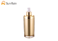 Decorative Flat Lotion Bottle Acrylic Gold Body With 50ml 60ml 120ml Capacity supplier