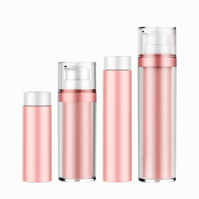 30ml 50ml Pump PET Packaging Cosmetic Replaceable Refillable PET Double Wall Face Cream Bottle