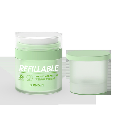 Free Sample 50ml Refillable Airless Pump Bottle For Foundation Serum Lotion