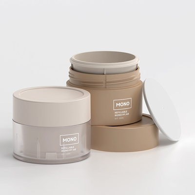 Plastic PP Cosmetic Cream Jars Pots Containers 50ml 100ml 150ml 200ml