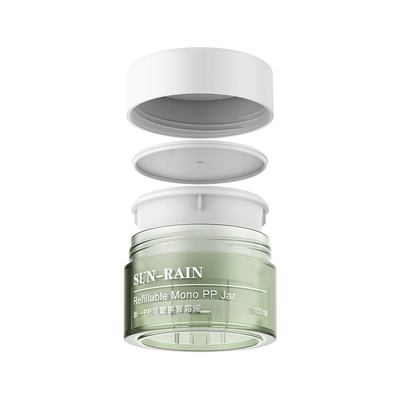 Plastic PP Cosmetic Cream Jars Pots Containers 50ml 100ml 150ml 200ml
