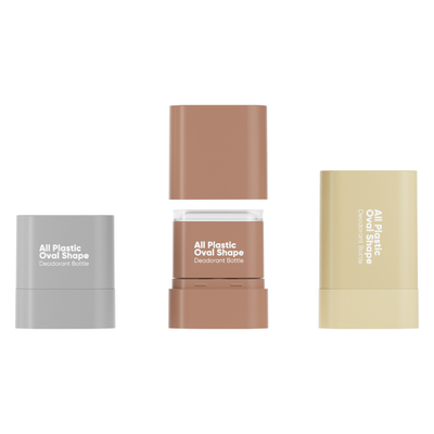 Factory Direct Can Customize Color Foundation Stick All Plastic Oval Shape Deodorant Bottle With A Brush