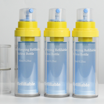 Manufacturers Double-Wall PET Bottle Refillable Fresh-Keeping 30ml Airless Pump Bottle