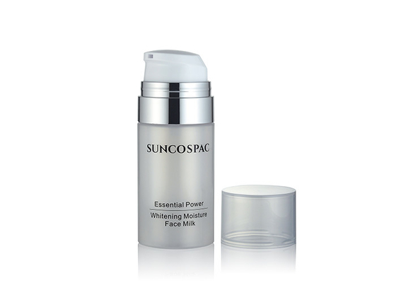 Pp / Pet Airless Treatment Pump Bottle 30ml Frosted Cosmetic Face Cream Packaging SR2104
