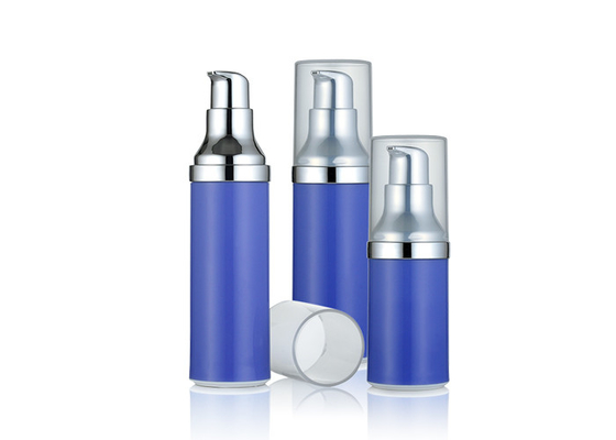 SR-2111A Customized PP Blue Lotion Pump Bottle , Airless Cream Jar 15ml 25ml 30ml