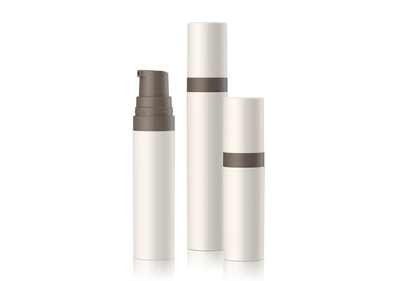 Small narrow airless bottle pp cosmetic sample snap on design