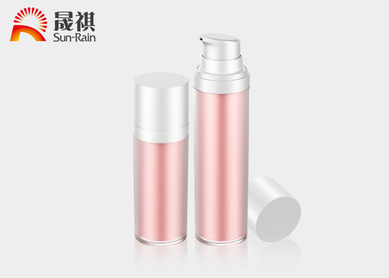 Plastic spring airless bottle without tube refillable cosmetic bottles